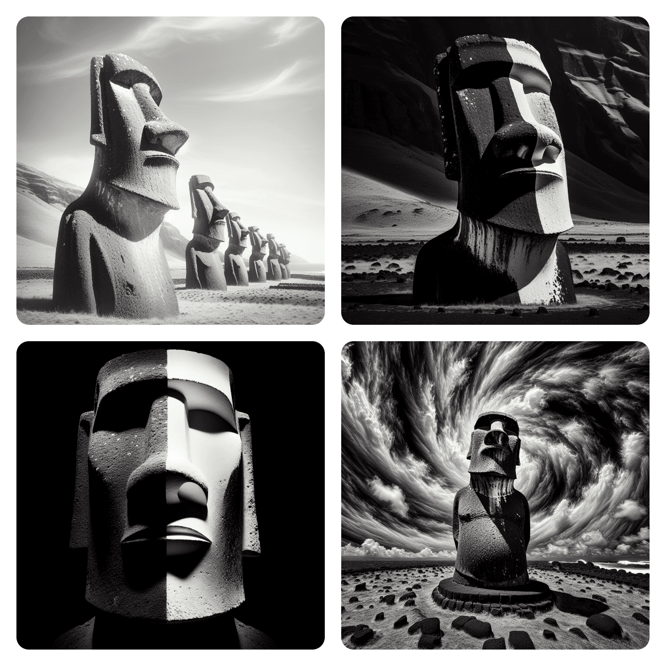 Image: Fifty Shades of Moai