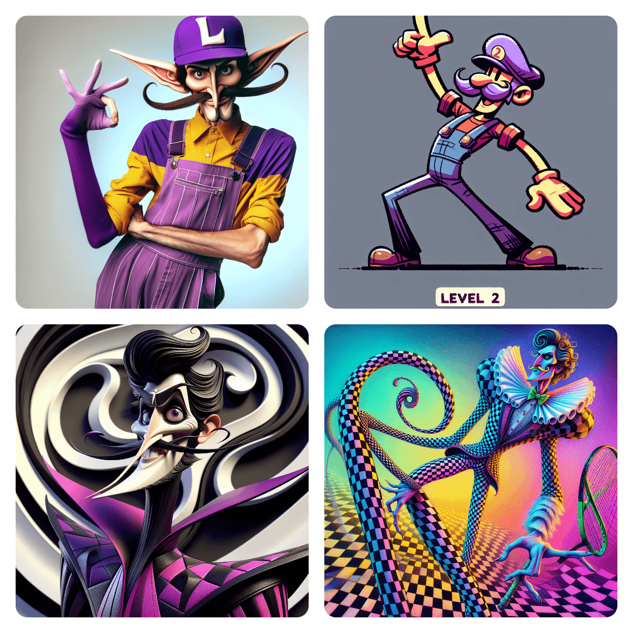 Image: Waluigi's Wacky Wardrobe Evolution